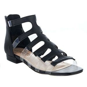 Nanette Lepore Waverly Leather Caged Sandals 8.5